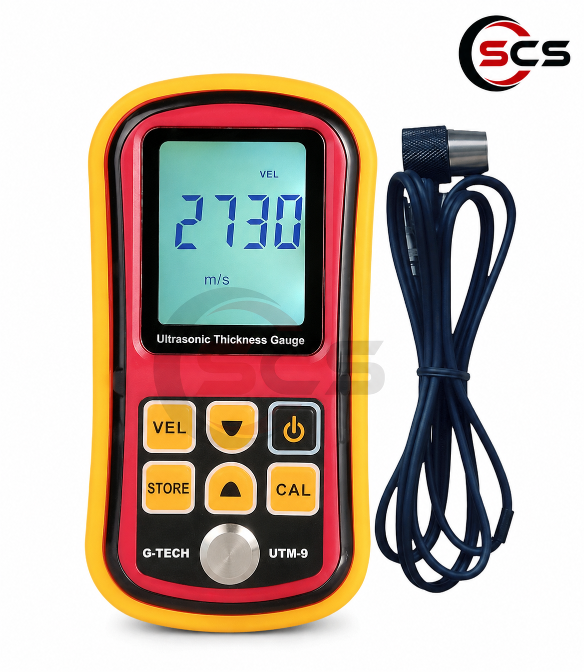 Ultrasonic Thickness Gauge SCS-UTG-2602 – Digital Ultrasonic Thickness Meter, 1.2–225 mm Measuring Range, 5 MHz Probe, LCD Display